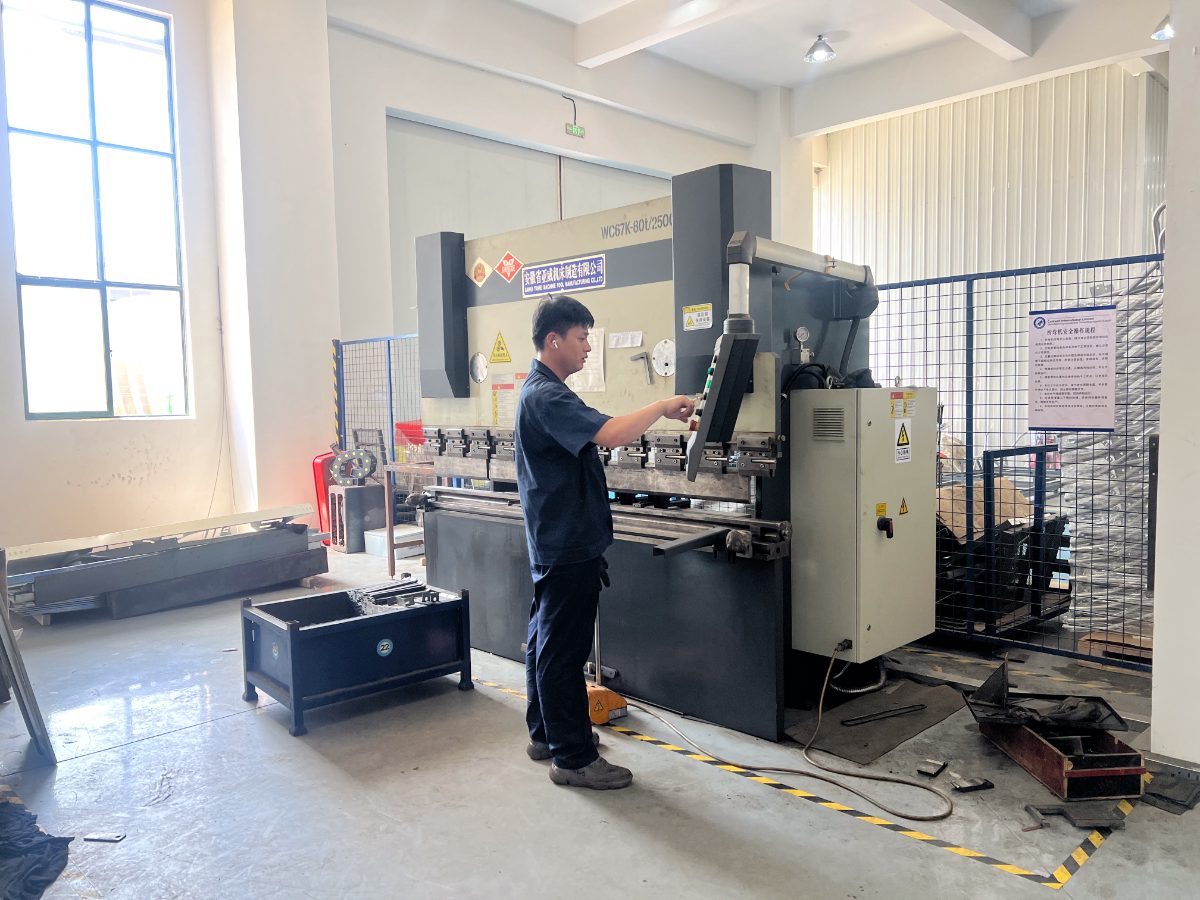 Press with tooling racks